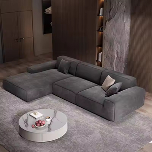 Beliebtes Hochwertiges Minimalistisches Wohnzimmer-Sofa-Set Modernes Cremefarbenes L-förmiges Stoffsofa Weiches Ecksofa für Hotelgebrauch - Product Image 5