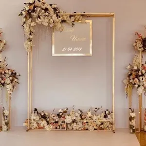 Fundos de decoração para casamento, arco de noiva artificial com flores em seda, para áreas externas, triângulo, decoração de backdrop