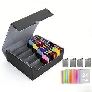 กล่องใส่การ์ด MTG Commander ความจุ 2400 ใบ พร้อมตัวแบ่งสี 24 ช่อง เหมาะสำหรับการ์ด TCG Three Kingdoms <span class=keywords><strong>Kill</strong></span> PTCG ของขวัญ - Product Image 6