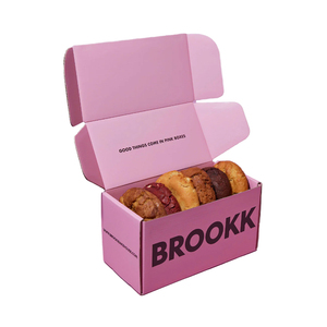 Caja de Embalaje de Papel para Galletas, Pasteles, Donas, Sushi, Repostería, Snacks, Brownies, Color Rosa de Lujo, Más Vendida - Product Image 2