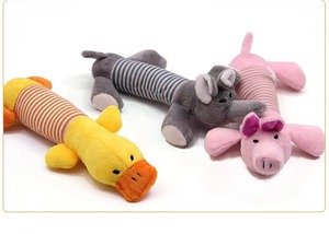 Hovicaed Strip <b>Plush</b> Dog Squeaky Toy Teeth Cleaning Training Toys Pet Dog Toy for Small Dog - Product Image 2