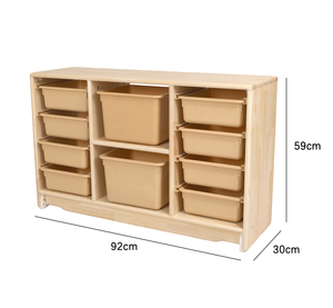 Mobiletto Organizzatore <span class=keywords><strong>Montessori</strong></span> Moderno Multistrato con 2 Ripiani e 5 Scomparti per Giocattoli, per Asilo, Scuola Materna, Aula Scolastica - Product Image 2