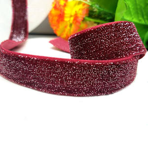 도매 단면 글리터 벨벳 리본 공급업체 벨벳 리본 - Product Image 5