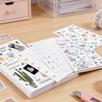 Papier à feuilles mobiles personnalisable A5/A6/A7/M5, double face, papier à décoller pour le graffiti, papier de recharge, pages intérieures vierges, inserts pour classeur