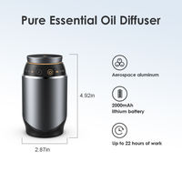 Diffuseur de parfum électronique USB de type C, diffuseur de parfum intelligent pour voiture, en alliage d'aluminium de luxe, 5 ml/10 ml/15 ml, chargeur USB, 2000 mAh