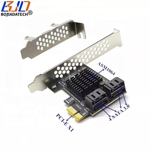 4 <span class=keywords><strong>SATA</strong></span> 3.0 7pin nối <span class=keywords><strong>PCIe</strong></span> X1 PCI-E <span class=keywords><strong>1X</strong></span> Adapter mở rộng riser thẻ 6Gbps asm1064 cho HDD Ổ đĩa cứng - Product Image 1