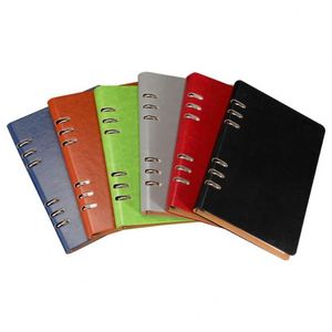 MY MOON PIE LZ 001 Custom Book Printing A5 <b>Refillable</b> Hardcover Modern Multifunction <b>Notebook</b> 100 Sheets <b>Leather</b> Lined 6-Ring - Product Image 1