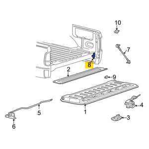 Ford F-150 Tailgate Hinge Mount E7TZ99430B38A E7TZ99430B39A Replacement Part <b>Iron</b> Material - Product Image 4