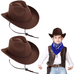 Chapeaux de cowgirl OEM personnalisés, chapeaux western d'extérieur, 100% feutre de laine, unisexe, à large bord, style uni, chapeau Fedora Jazz, chapeau de cowboy - Product Image 1
