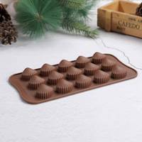 MUYULINS Fabrik Bestseller 15-Loch LFGB Platin Lebensmittelechte Antihaft 3D DIY Benutzerdefinierte Silikon-Muschelförmige Schokoladenform