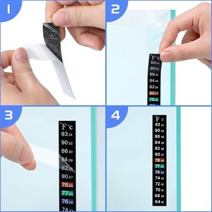 Ama-zon Bande de matériau PET numérique chaude Autocollant de température à coller Changement de couleur Thermomètre d'aquarium à usage domestique - Product Image 4