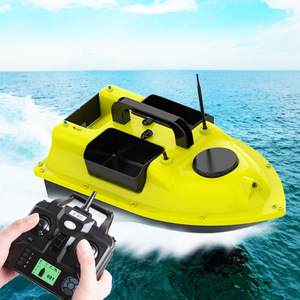 Bateau à appâts télécommandé D18B Rc, 3 compartiments, alimenté par batterie, portée de 400-500 m, jaune - Product Image 2