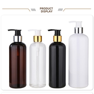 Botella de 500 ml con Bomba Dosificadora para Champú o Loción, con Tapa Dorada de Aluminio, Botellas de Plástico para Cosméticos - Product Image 3