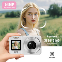 Kamera Video Digital Mini Full HD 1080p 4K HD Layar Ganda Baterai Dapat Dilepas Kamera Digital CCD Zoom 18 untuk Pelajar