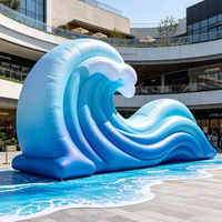 Décoration d'activités de plein air, vagues gonflables, formes de vagues gonflables pour la décoration