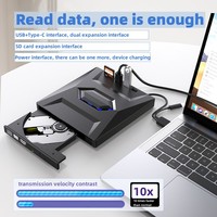 5-in-1 USB 3.0 Type C External Optical Drive CD DVD RW VCD SD/TF Ports Laptop Notebook DVD Burner CD Writer Super Drive Desktop