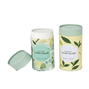 Food Grade Kraft Paper Tube Packaging for <b>Tea</b> & Herbal <b>Tea</b>, Custom Printed Airtight Cylinder <b>Canister</b> - Product Image 4