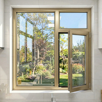 Ventanas de Aluminio Modernas Personalizadas de Fábrica con Aislamiento Térmico y Vidrio Templado, Resistentes al Viento y al Calor para Cocina
