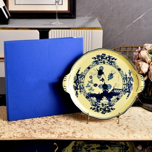 Plato Ovalado de Porcelana Estilo Italiano Ecológico de 35 cm, Vajilla con Caja de Regalo para Obsequios, Venta al Por Mayor - Product Image 1