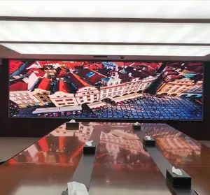 Panel Layar Iklan Dinding Video 4K Hd Elektronik Penuh Warna Peraga Led Dalam Ruangan