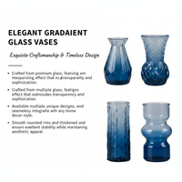 Lot de 10 Vases Modernes en Verre Écologique pour Roses Fraîches/Séchées – Décoration d'Intérieur, Arrangements Floraux de Bureau et Centre de Table