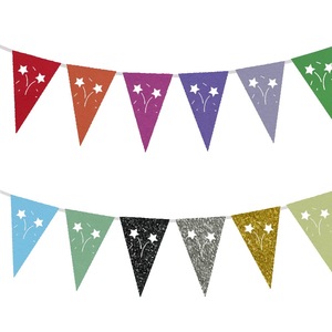 Guirnalda de banderines coloridos y vibrantes, decoración reutilizable para fondo de fiesta en la piscina de verano y carnaval - Product Image 6