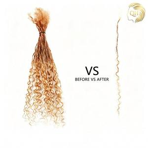 Extensions permanentes Micro Locs entrelacées à pointes longues et bouclées, 100% cheveux humains naturels doux, 16-24 pouces, toutes couleurs - Product Image 4