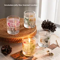 Getrocknete Blumen Muschel Duftkerzen Handgemachte Aromatherapie Hochwertige Geschenkbox Exquisite Geburtstags-Heimdekoration Gelwachs 100% Natürlich Modern