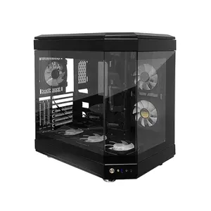 Computer Cases Towers New Computer E-ATX Glass Space Capsule Gaming Computer Case