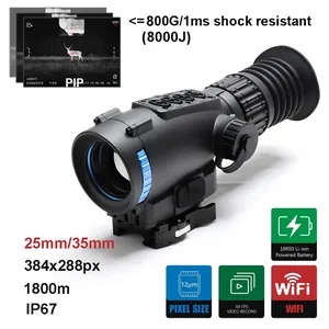 Ống nhòm nhiệt GRL335 384X288 50Hz Ống kính 35mm NETD 25mK Ống nhòm tầm nhìn nhiệt săn bắn có chức năng quay video WiFi PIP - Product Image 2