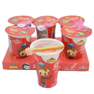 Mini taza de aperitivos para niños, paquete personalizado de galletas con palo, salsa de Chocolate, crema de fresa, galletas para dedos