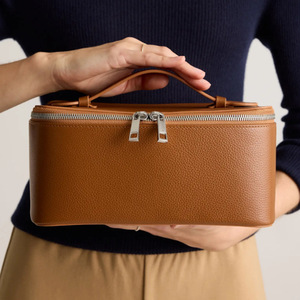 Large Capacity PU Leather Box Shaped Lady Zipper Blank <b>for</b> Bag Travel Waterproof <b>Makeup</b> Organizer Cosmetic <b>Storage</b> - Product Image 4