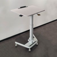 Bureau debout mobile XINYUAN moderne en fer ergonomique pour le bureau à domicile, entièrement pliable, réglable en hauteur