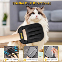 Gant électrostatique réutilisable à cinq doigts pour enlever les poils d'animaux, avec logo personnalisé OEM, couleur améliorée, pour chats, chiens, canapé, tapis, siège de voiture