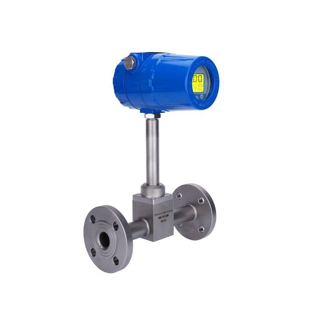 Thermal Gas Mass Flow Meter LCD Display Stainless Steel LPG Inline OEM Customizable High Accuracy 1% 1 Year Warranty