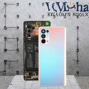 ฝาหลังแบตเตอรี่ดีไซน์แถบกระจกสำหรับโทรศัพท์ <span class=keywords><strong>OPPO</strong></span> <span class=keywords><strong>Reno5</strong></span> <span class=keywords><strong>Pro</strong></span> <span class=keywords><strong>5G</strong></span> PDSM00 PDST00 CPH2201ของแท้ - Product Image 3