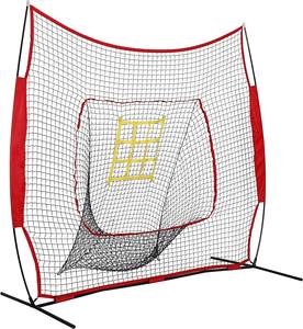 Rete pratica pieghevole da Softball e Baseball 7 x7ft con telaio a prua in acciaio portatile - Product Image 1