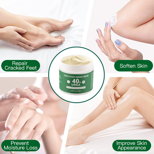 Crème pour les pieds à <span class=keywords><strong>l</strong></span>'<span class=keywords><strong>urée</strong></span> et au beurre <span class=keywords><strong>de</strong></span> karité <span class=keywords><strong>de</strong></span> haute qualité, végane, blanchissante, pour éliminer les peaux mortes des talons, réparation des pieds - Product Image 3