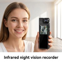Caméscope portable L9WIFI HD avec écran latéral, caméra de poche, vision nocturne, caméra sportive, contrôle sans fil par application pour les réunions en extérieur