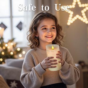 <span class=keywords><strong>Led</strong></span> nến ánh sáng Nến sáp thực Pin hoạt động từ xa 6 "kích cỡ 2/4/6/8H hẹn giờ độ sáng nhấp nháy chế độ điều chỉnh ngà - Product Image 6