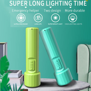 ไฟฉาย LED แบบชาร์จไฟได้สำหรับพกพากลางแจ้งพร้อมฟังก์ชั่นหรี่แสง แสงสีขาว วัสดุ ABS - Product Image 2