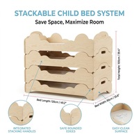 Cama de suelo para niños pequeños con forma de nube, apilable, estilo Montessori, con asa festoneada y recortes, para siesta, guardería, sala de juegos, para dormir