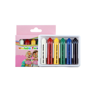 GP Juego de crayones de cera y barras de arte facial y corporal de 6 colores, no tóxicos, sedosos y borrables, lavables para niños - Product Image 1