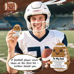 Bambola all'uncinetto fatta a mano in cotone - Regalo di <span class=keywords><strong>San</strong></span> <span class=keywords><strong>Valentino</strong></span> o di compleanno per papà da parte di figlia/<span class=keywords><strong>figlio</strong></span>/moglie - Design unico, divertente e carino: Ti amo papà - Product Image 3