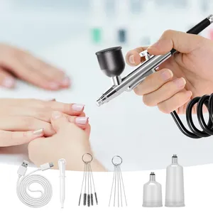 Kit aérographe sans fil avec compresseur, ensemble portable sans fil à faible bruit et performance stable pour le nail art, la décoration de gâteaux, le tatouage - Product Image 3