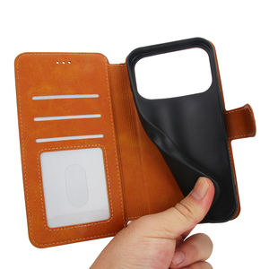 Portefeuille en cuir PU d'affaires pour iPhone 16 Pro 17 <span class=keywords><strong>Proma</strong></span> Flip Card Slots Folio Phone Back Cover Shell avec béquille magnétique - Product Image 3