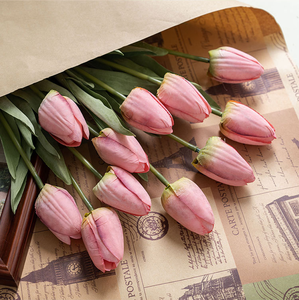 Wedding Mousse Single Tulip <b>Artificial</b> <b>Flower</b> Manufacturer <b>Artificial</b> <b>Flower</b> Green Plant Wholesale <b>Display</b> Decorative Crafts - Product Image 6