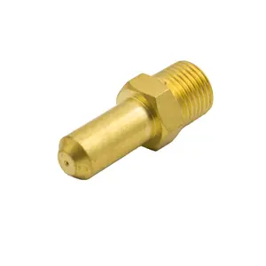 ISO9001 New Product 1/8"X6Mm - 3/4"X27Mm Hex Male Threaded Plug Brass Pipe Air Fitting With Air Vent