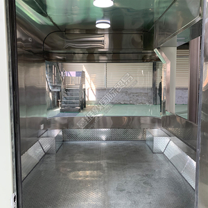 Camioncino Gelati e Hot Dog, Rimorchio Mobile per Pizza e Snack Completamente Attrezzato, in Acciaio Inossidabile Resistente alla Ruggine per Alimenti all'Aperto - Product Image 6