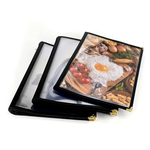 ทนทาน 8 หน้า 16 ด้านโปร่งใสเมนูร้านอาหารปกหนังสือใส PVC Inners เหมาะกับ A4/8.5*11 นิ้วขนาดกระดาษ - Product Image 3